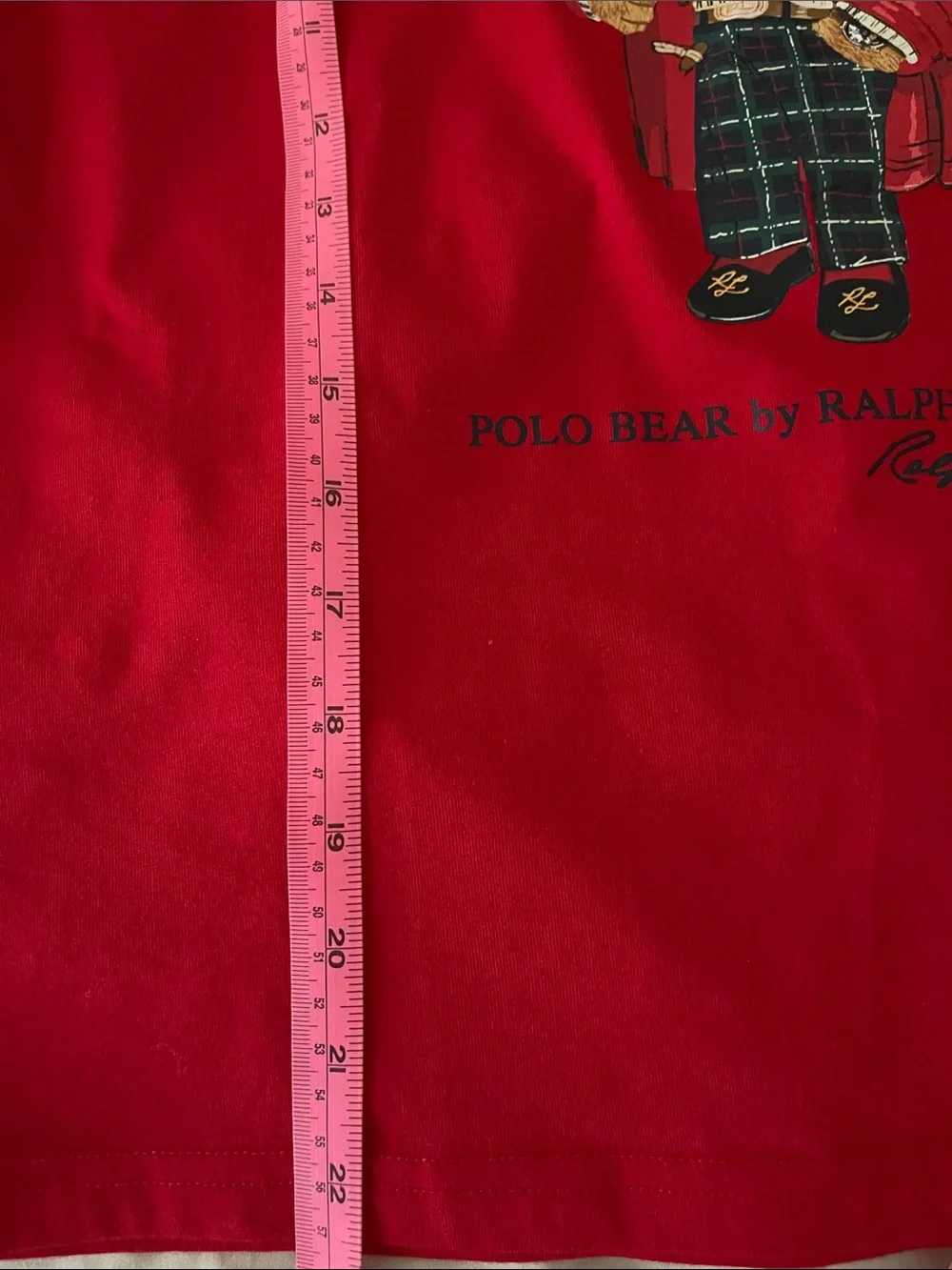 Ralph Lauren Red Kids Polo Bear Graphic Tee